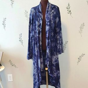 Blue Tye-Dye Duster Cardigan/Kimono